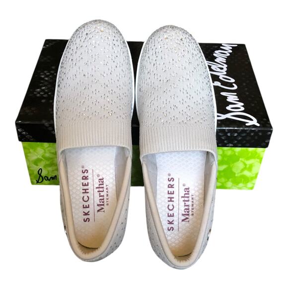 Skechers Martha Stewart Pier Lite Reflection Sparkle Wedge Slip On Shoes Sz 7.5 - Picture 6 of 16